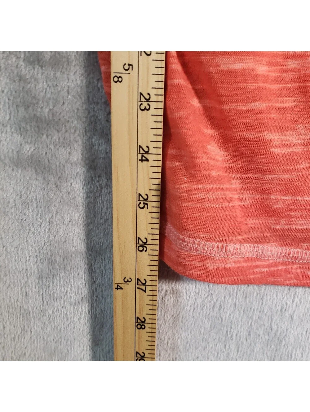 We The Free Knit sheer Top Orange Solid Round Neck Short Sleeve Size M - Picture 5 of 7
